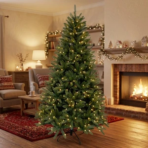 Factory Direct Selling Full PE Christmas Tree Wholesale Realistic Pure PE Hinged Christmas Tree Fast Shipment