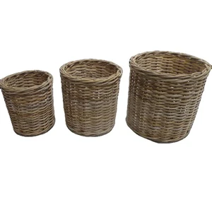 Round Woven Basket Set | Stylish and Functional Storage Basket made in Indonesia