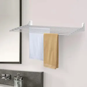 Janko Wall Mounted Clothes Drying Rack Space Saver Compact Sleek Design Collapsible Laundry Rack