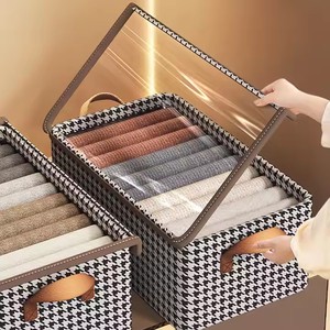 Foldable Compartmentalized Clothing Storage Box 10kg Capacity For Closet Organizer Home For Wardrobe Pants Organizer