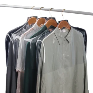 Custom Garment Bag White Transparent PVC Dust Bag with Logo Dust Proof for Storage Usage All Sizes Available