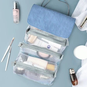 Travel Pu Cosmetic Bag Detachable Portable Cosmetic Storage Wash Bag with Large-capacity Four-in-one Cosmetic Bag
