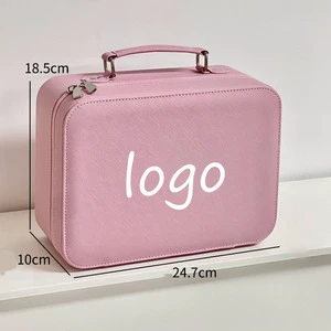 Wholesale Custom Women Large Capacity Makeup case Travel Portable Make up Organizer Storage Box Cosmetic Bag With Mirror