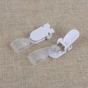 Wholesale White Color Plastic ID Card & Badge Clip Garment Clips