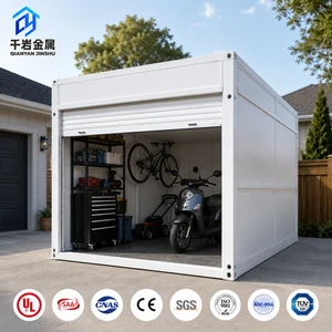 Modern Foldable Container Garage for Residential Driveway Vehicle and Garden Tool Storage