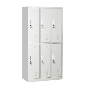 Factory Supply Special Price Steel Locker School Gym Locker Metal Storage Cabinet 6 Door Locker With Lock