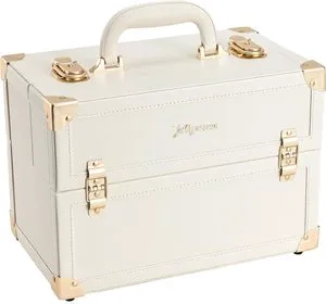 Portable Large Capacity Aluminum Makeup Case Organizer 4-Tray Cosmetic Storage Lockable Feature for Travel Cosmetologist Use