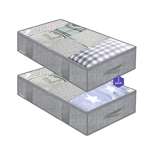 Vietnam Factory Foldable Underbed Blanket Clothes Non Woven Fabric Organizer Container Storage Bag Made in Vietnam