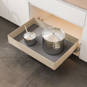 Heavy Duty Aluminum Pull-Out Cabinet Organizer with Baskets for Kitchen Storage in Cabinets Eco-Friendly & Save Space