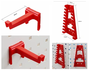 Creative Removable PVC Storage Wall Pegboard Hook Hanger Self-Install for Kitchen Garage Wardrobe Use-Flexible for Tool
