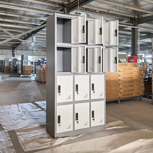 12-Door Steel Gym Locker Durable Metal Changing Room Staff Locker Sports Club Gym School Dorm Storage Cabinet