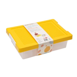 Rectangle ABS & Acrylic Classic Under Bed Storage Box with Blocks Lid and Wheels-Large Capacity 3-6L Waterproof Multifunctional