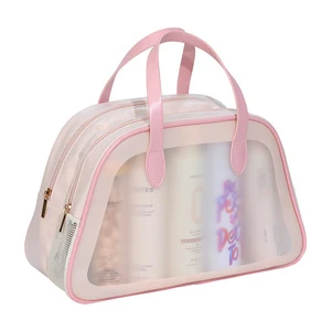 New Stylish Multifunctional Large Capacity Toiletry Bag with Wet and Dry Separation, Portable Storage Pouch for Travel