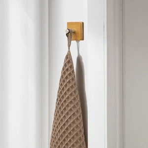 Bamboo Board Aluminum Hook Kitchen Creative Wall Hooks Behind the Door Sticker Hooks