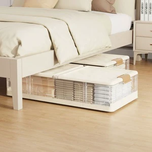 ODM Classic Plastic Underbed Storage Clothing Organizer Household Under Bed Storage Boxes With Wheels