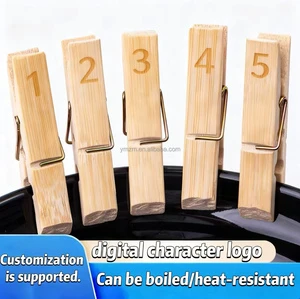 Bamboo Mini Wooden Clip Household Laundry Clothes Pegs for Living Room and Kitchen Versatile Use for Tools and Food