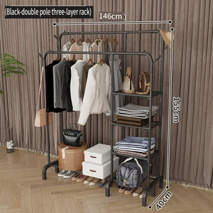 Living Room Floor-to-Ceiling Hangers Modern Zinc Alloy Coat Racks for Household and Rental Use Simple Storage for Clothes