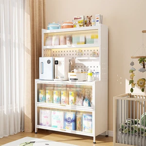 Baby Feeding Station Storage Cabinet Floor Standing Multi-functional Large-capacity Organizer Shelving Hit Product Shelf