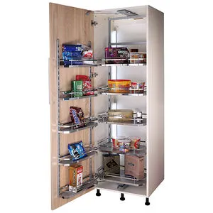 TKK Modern Design Furniture Hardware Kitchen Cabinet Organizer Tall Unit with Deep Storage Pull Out Pantry Baskets