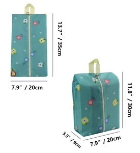 Greatbags Foldable Nylon Customizable Travel Shoe Bags Reusable Waterproof Portable Storage Pouch Zipper Handle For Men Women