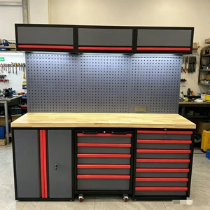 Heavy-Duty Steel Garage Storage Workbench Tool Cabinet Combination Workstation Workshop Storage Solution Multi-tool Cabinet