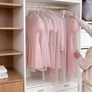 Home Storage PEVA Zippers Water Resistant Portable Clothes Garment Dress Suit Coat Dust Cover