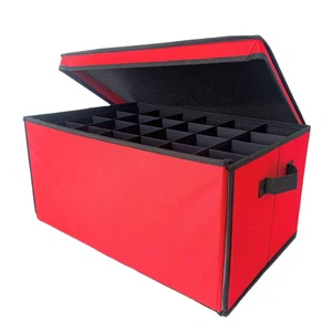 Christmas Ornament Storage Box 3 Drawers 128 Baubles Clothing Shoes Storage Eco-Friendly Foldable Waterproof Stackable