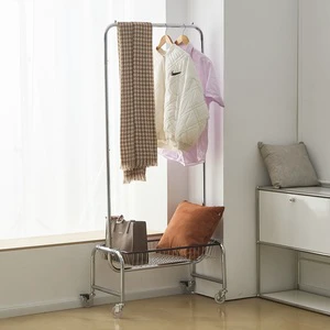 High Quality Modern Design Extendable Cooling Coat Rack with Wheels Floor Standing Clothes Hanging Storage