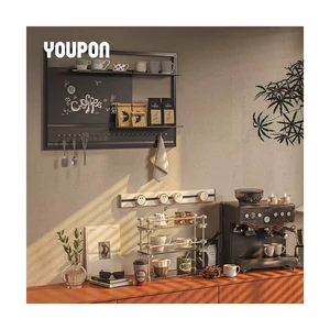 Modern Freely Hanging Floating Storage Rack&Shelves Multi Purpose Kitchen Accessories Wall Mount Organizer for Home&Kitchen