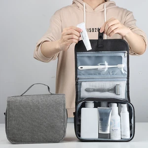 Custom Logo Personalized Portable Bathroom Hanging PVC Clear Washbag Toilet Makeup Storage Travel Toiletry Bag for Men Women