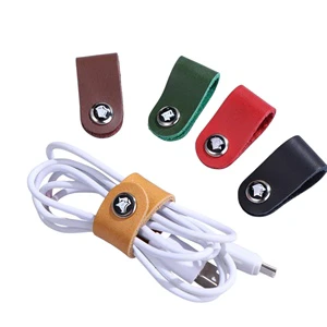 France Design FD0000184 France Made Portable PU Leather Electronic Organizer Mini Cable Holder for Earphones USB Charging Cords