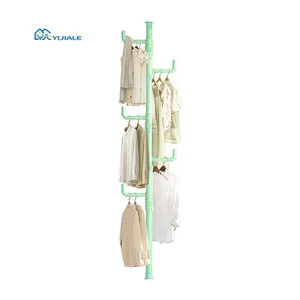 YIJIALE Wholesale Balcony Carbon Steel Coat Rack Hanging Clothes Rack Metal Coat Stands