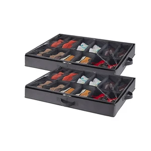 Large Capacity Sturdy Rolling Organizer for Boots and Sneakers Effortless Access Under Bed Shoe Storage With Foldable Design