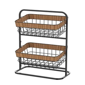 New Design Fruit Wire Basket Kitchen Storage Organizer Kitchen Metal Storage Basket with Handle