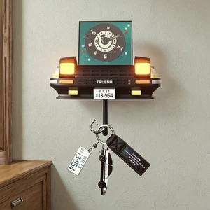 New Creative Hot Selling Car Decoration Key Storage Rack Key Hook with Bell Attached Open Headlight Hook