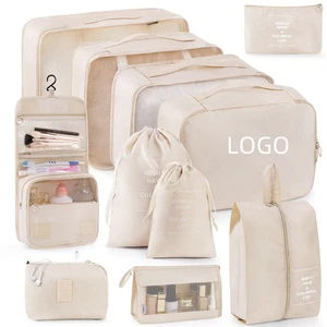 Wholesale Custom OEM Factory 7PCS Compression Packing Cubes Set Lightweight Travel Storage Bags Luggage Organizer Bulk Supply