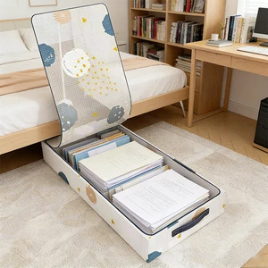 Customizable Eco-friendly Transparent Collapsible Underbed Laundry Storage Box