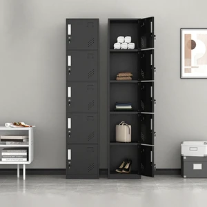 Modular Storage Locker Cabinet School Gym Balcony 5 Layers Metal Lockable Personal Items Storage Cabinet