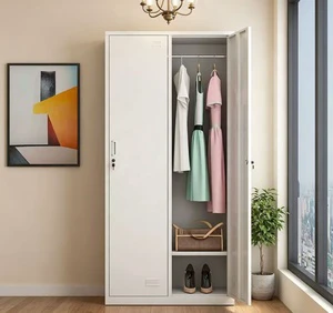 Steel-made Metal 2-door Locker, Suitable For Office Changing Rooms, School Dormitory Lockers, Convenient And Durable