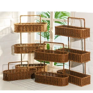 Wall-mounted Storage Rack Bathroom Hole-free Washbasin Wall Storage Shelf Kitchen Storage Basket