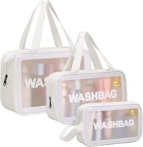 Custom Logo PVC Travel Organizer Bag Clear Zipper Wash Cosmetic Bag Waterproof Travel Zipper Storage Bag