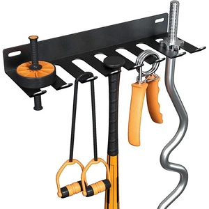 OEM Custom Laser Cutting Bending Heavy Duty Steel Multi Purpose Wall Mounted Home Fitness Gym Equipment Accessory Storage Rack