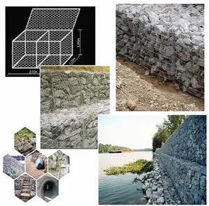 Gabion Box Twill Woven Gabion Mesh Retaining Wall Gabion Basket