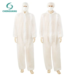 Non Woven PP Workwear Uniform Industrial Clothing Anti Dust Overall PPE Disposable Chemical Coverall