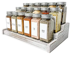 Home Kitchen Cabinets Storage Rack Wooden Spice Rack Organizer