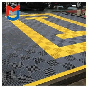 Wholesale Eco-friendly PP Modular Garage Floor Tiles Vinyl Flooring for Car Workshop Car Wash Shop Available Various Sizes