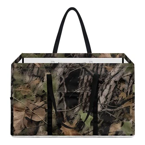 Wholesale Custom Camo Camouflage Large Collapsible Toys Storage Box Laundry Organizer Basket for Closet Shelf Nursery Kids