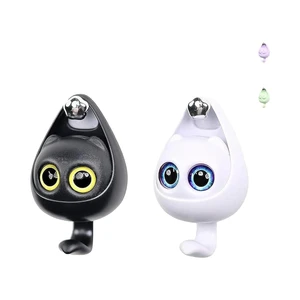 Adhesive Creative Hooks Cute Cat Owl Wink Design Decorative Black White Animal for Kid's Room Key Purse Robe Bag Towel