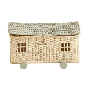 New Items 2024 Little Rattan Storage Basket Kids Cute Animal Design Modern Multifunction Kid Toys Living Room Home Decor