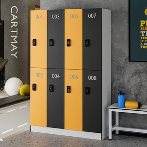 Cartmay HPL Wooden Steel Lockers Cabinet Wardrobe Gym Locker for Personal Belongs Storage